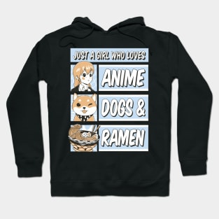 Anime Love, Dog Joy, Ramen Comfort Hoodie